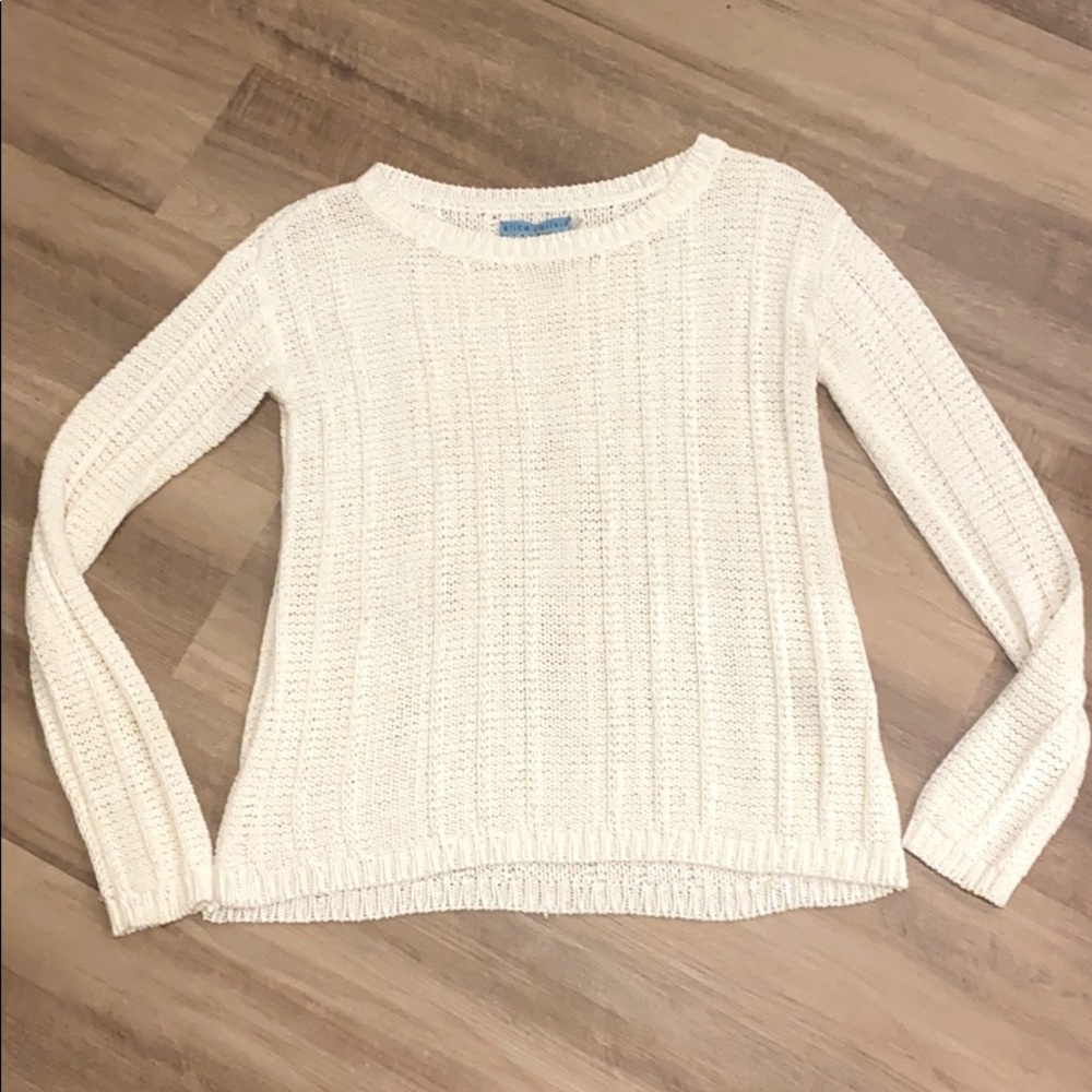 EUC Alice + Olivia White Knitted Sweater
